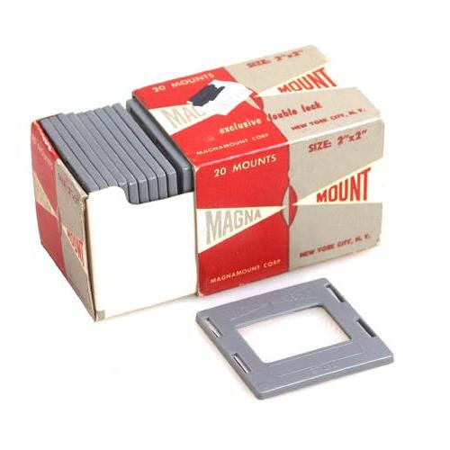 35mm Slide Mounts Box Of 20, Plastic With Glass
