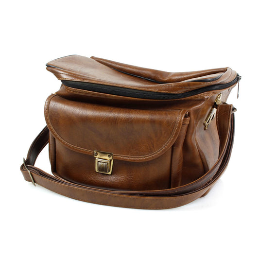 Vintage Leather Camera Bag Brown Leather Medium