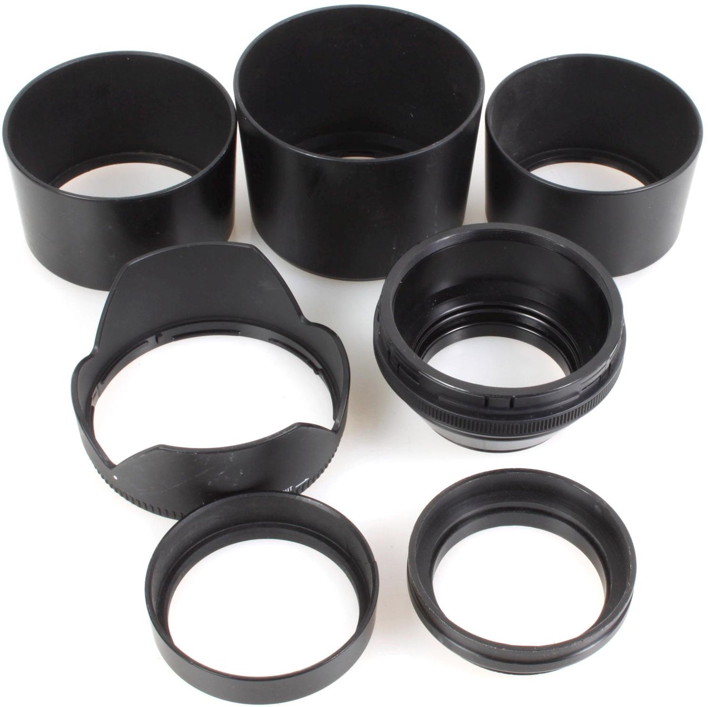 Lens Hood Hard Plastic Lot of 7