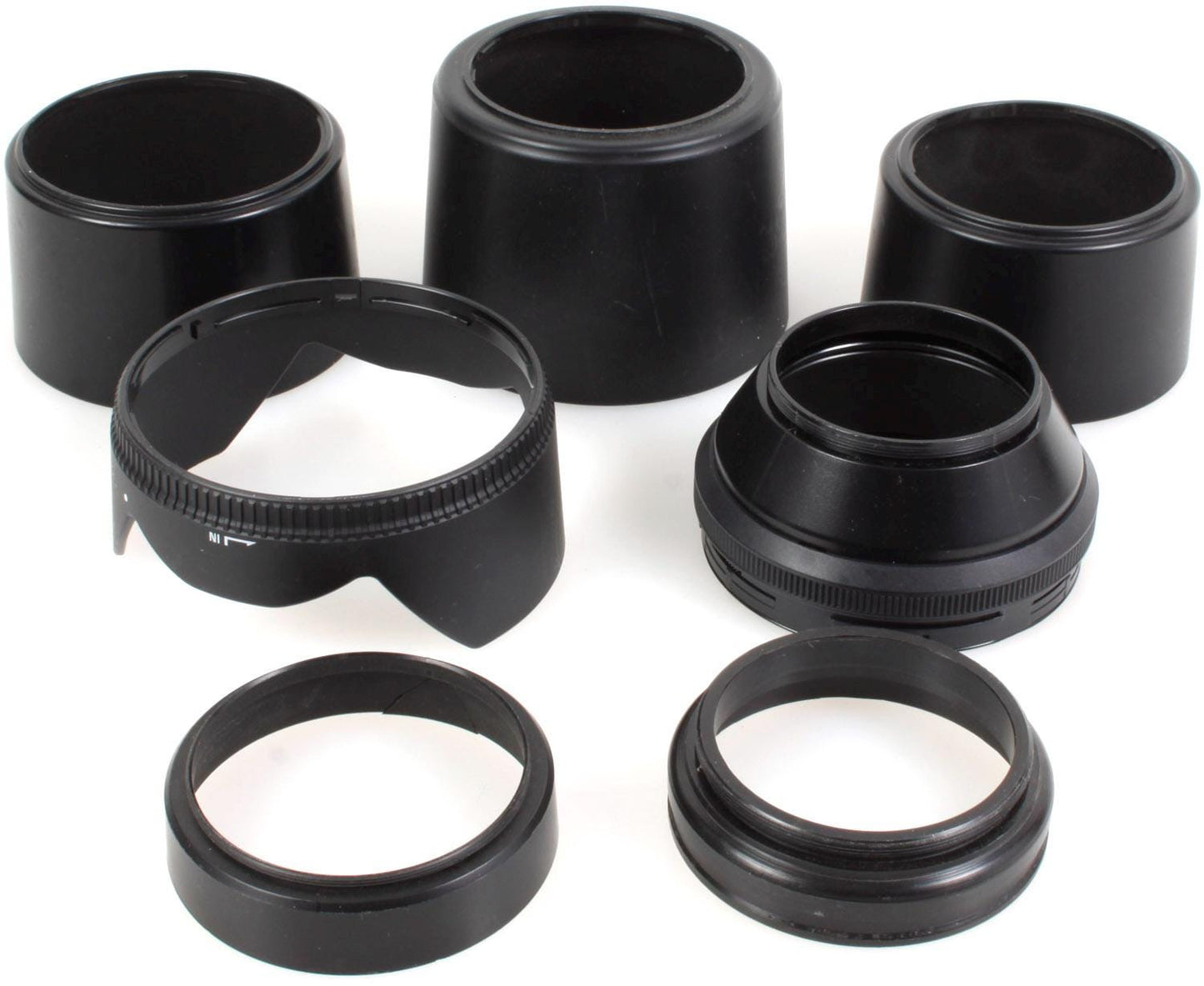 Lens Hood Hard Plastic Lot of 7