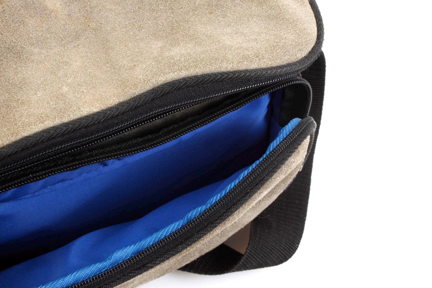 Vintage Camera Bag 1970s Gray Suede