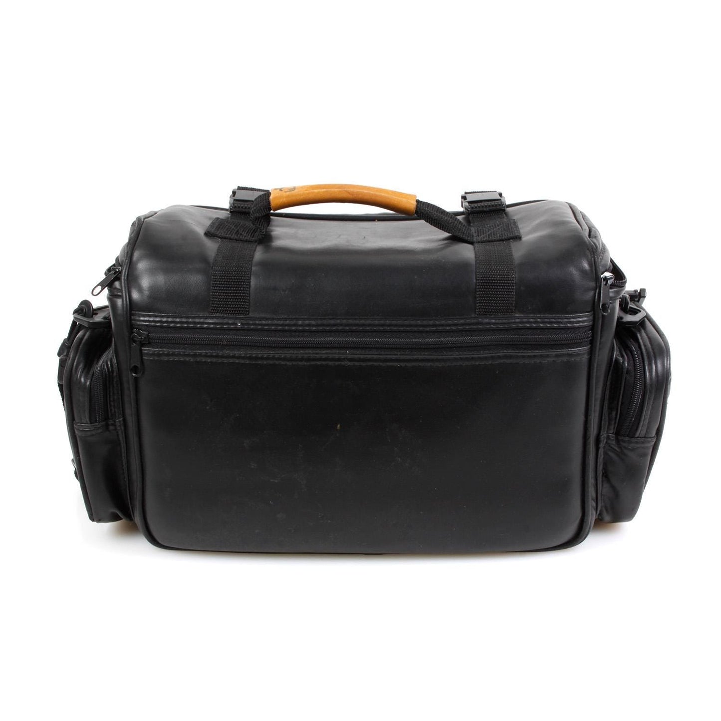 Vintage Black Leather Camera Bag Large