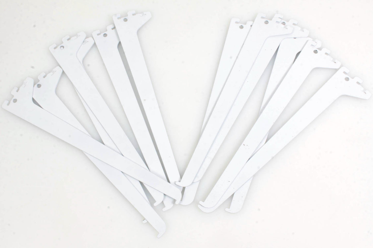 Blulu 12 piece Single Track System Metal Shelf Brackets