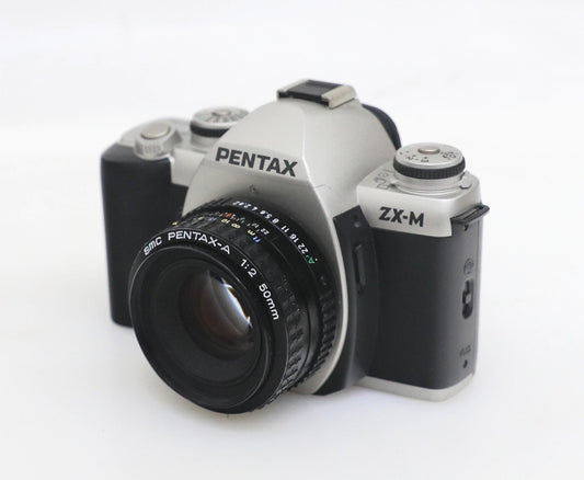 Pentax ZX-M 35mm SLR Student Film Camera with 50mm f/2 SMC Lens - Works