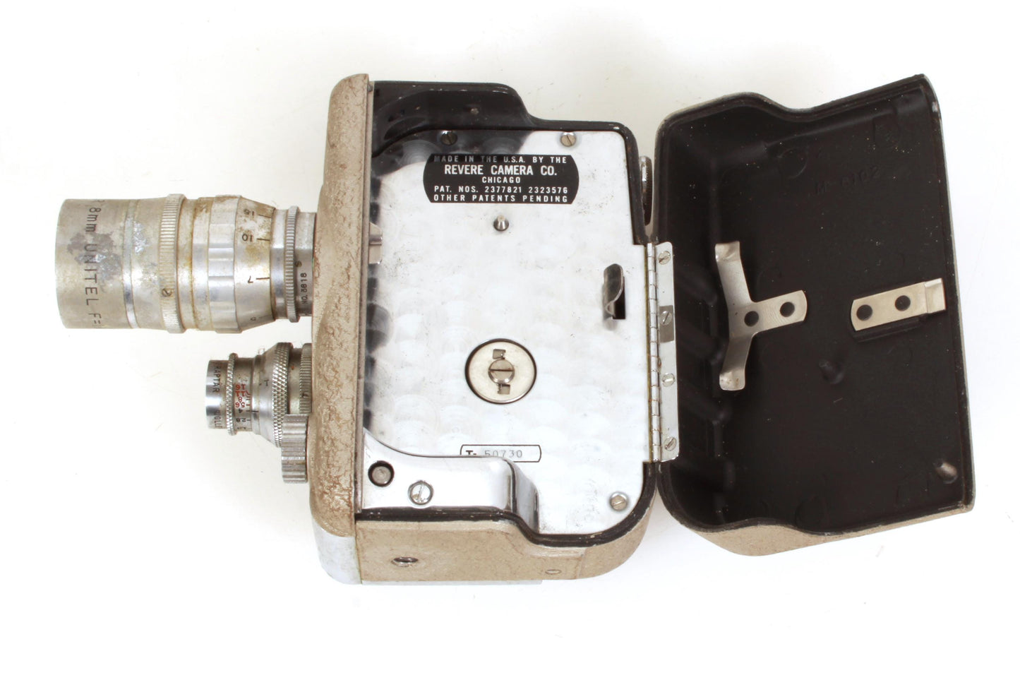 Revere 8 Model B-63 8mm Art Deco Movie Camera w/ 2 Lenses