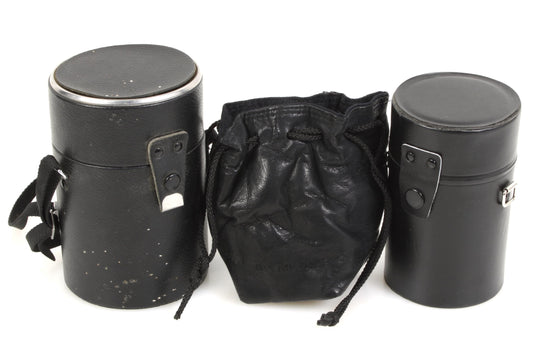 Camera Lens Cases - 2 Hard, 1 Pouch