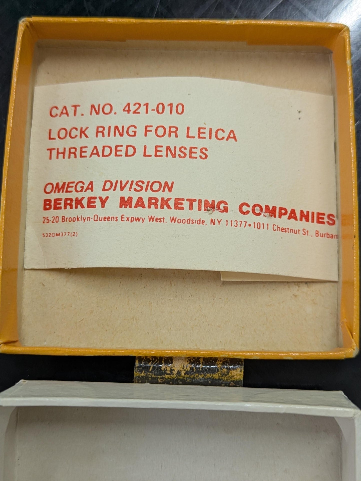 Leica Screw Mount Lens Flange 38mm, in Box