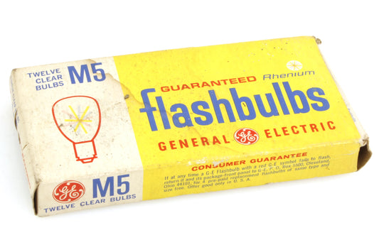 Vintage GE M5 Flashbulbs Made in USA Camera Bulbs with Box 1960s