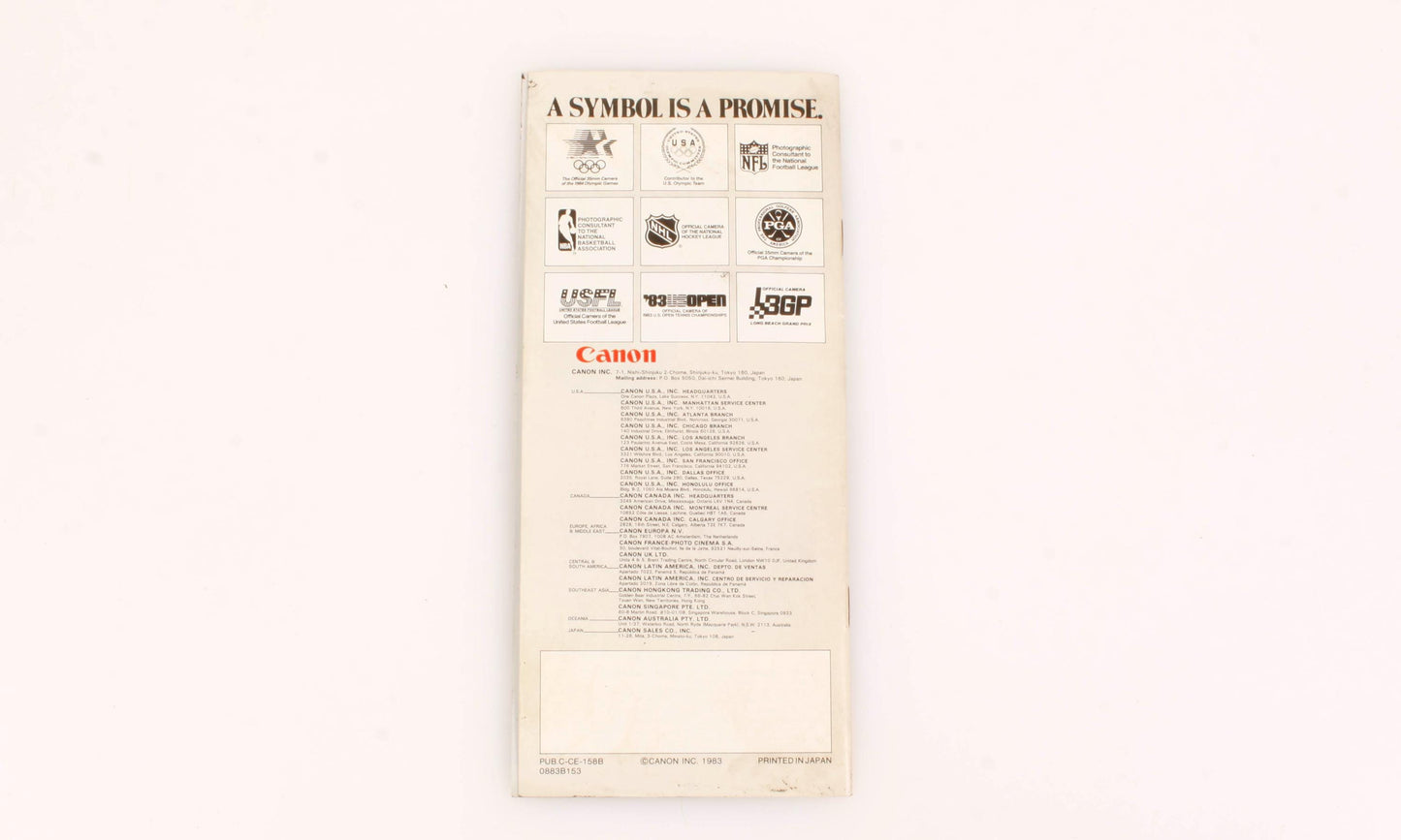 Canon T50 Booklet Original