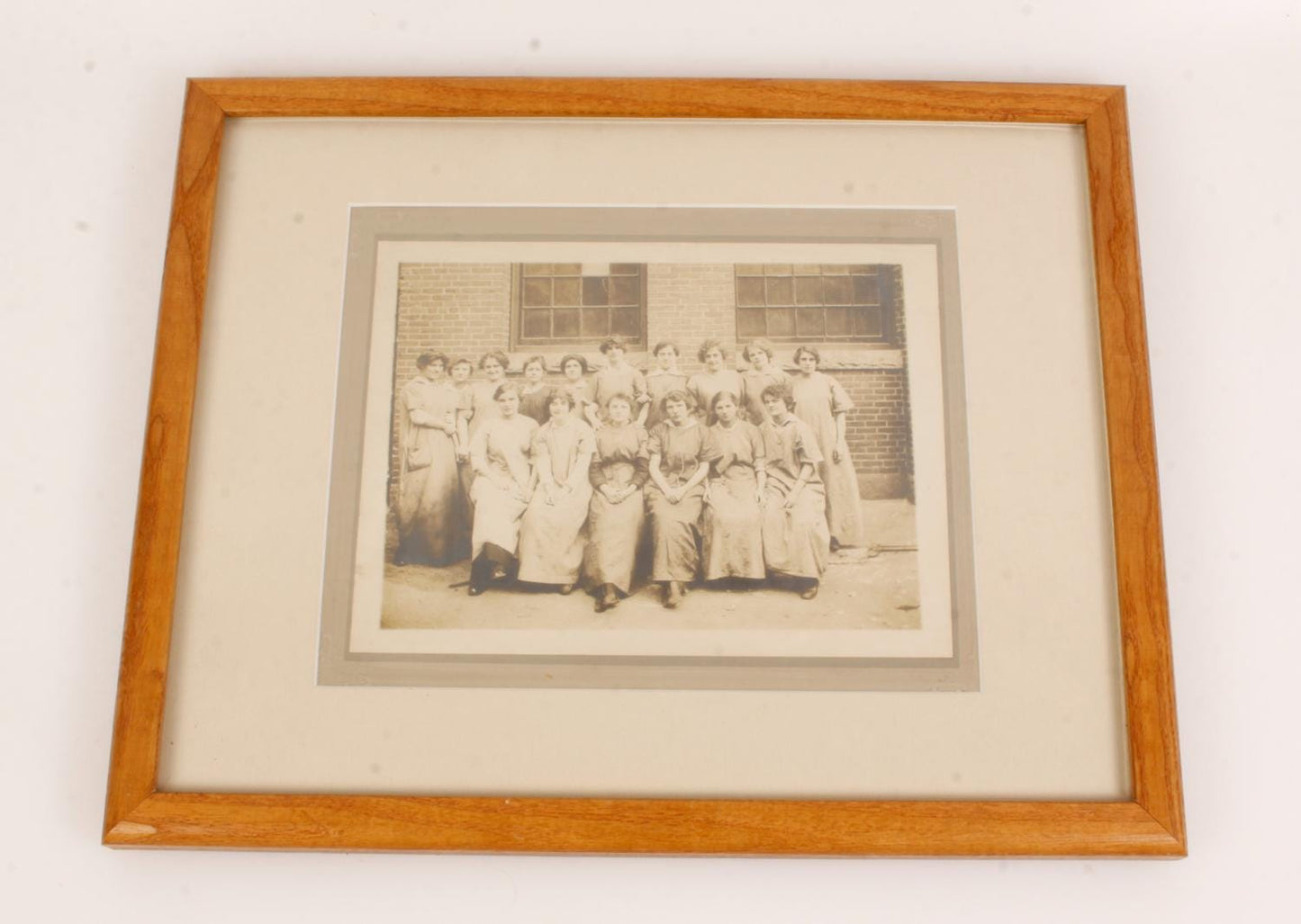 Early 1900s Young Women Group Photo Long Gowns Archival Matte and Frame