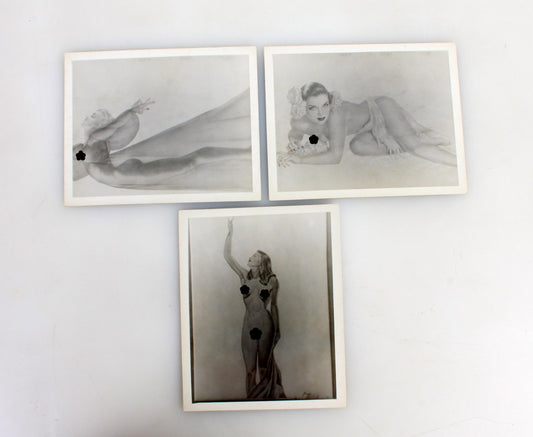 Vintage 1940s Pinup Images//Photo & Drawing, set of 3