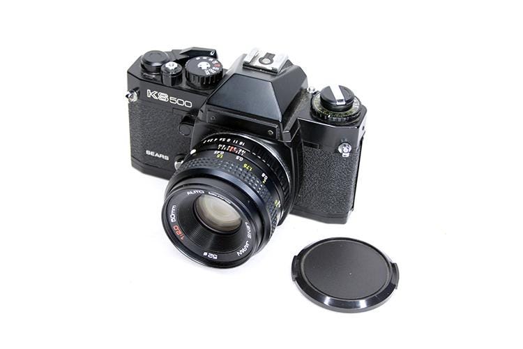 Student Camera Manual W 50mm Wide Angle 28mm Tele 135 Lens & 2x Doubler