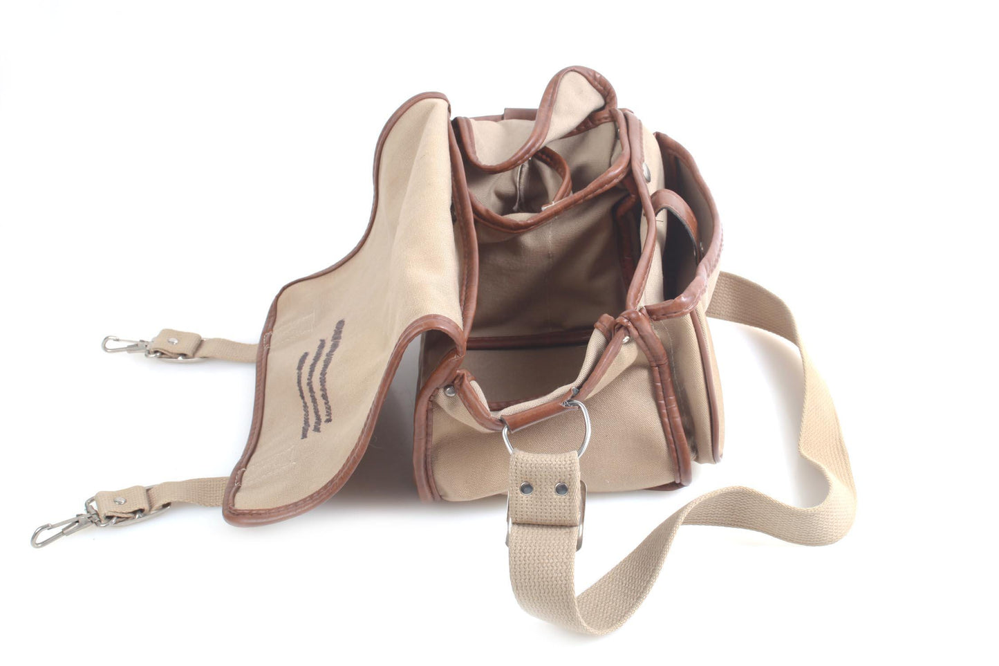 Vintage Camera Bag Beige Canvas