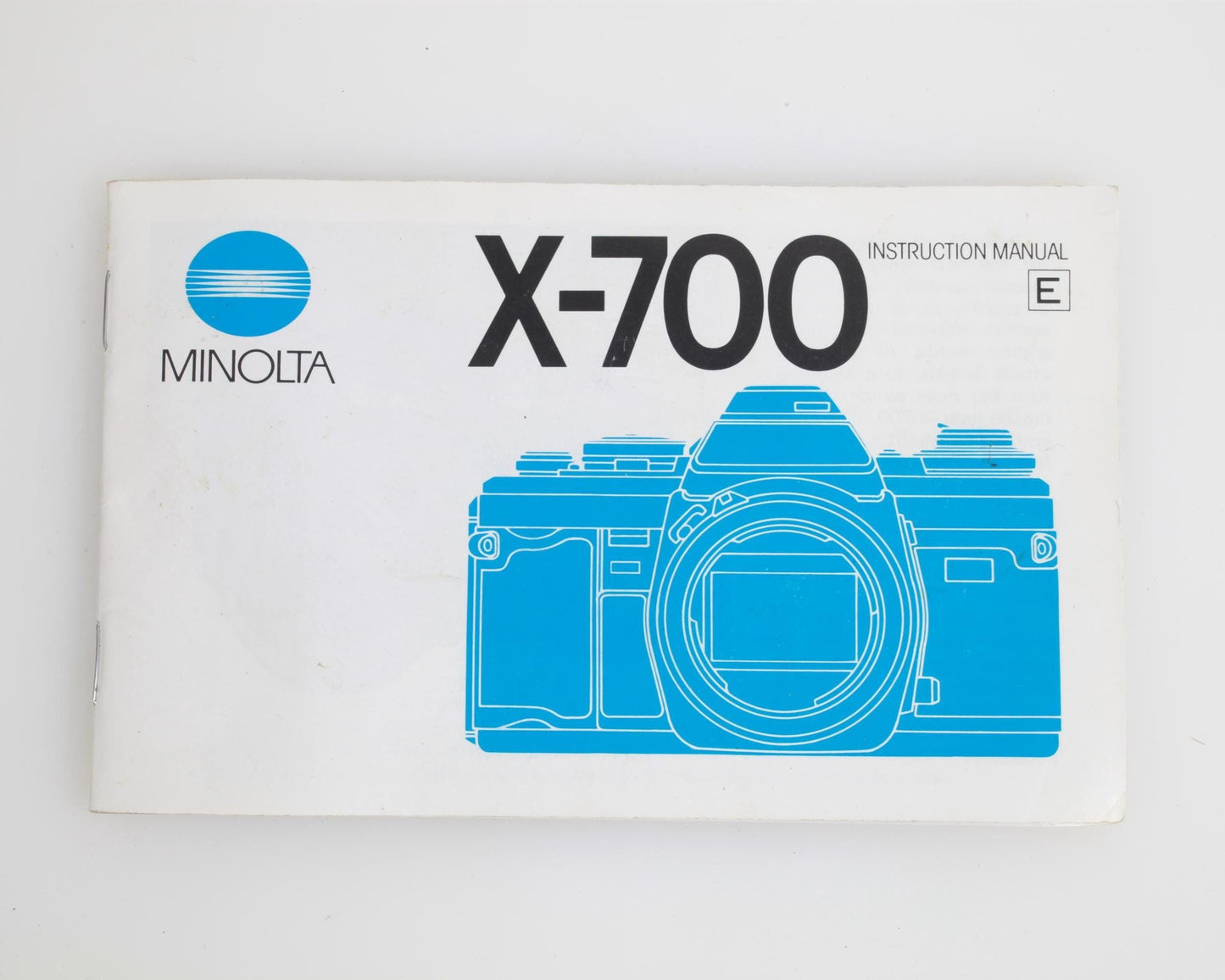 Minolta X-700 Original Camera Manual