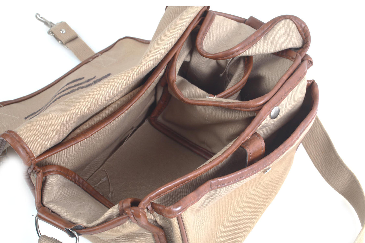 Vintage Camera Bag Beige Canvas