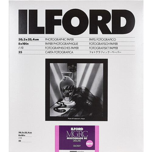 Ilford Multigrade RC 8 x 10" Glossy Photographic Paper - 25 Sheets