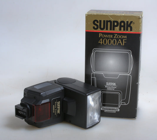 SUNPAK 4000 AF FLASH UNIT FOR MINOLTA,  IN BOX