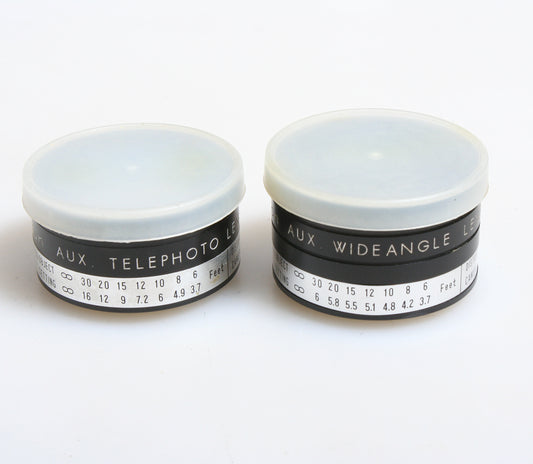 TARON AUX LENS IN CASE, WIDE ANGLE, TELEPHOTO SET OF 2