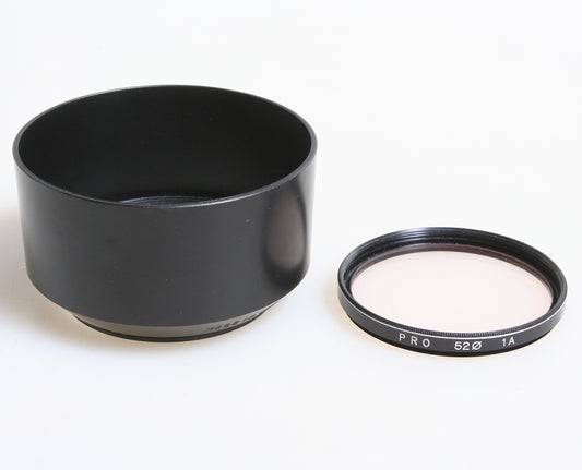OSAWA  52MM UV FILTER & METAL LENS HOOD