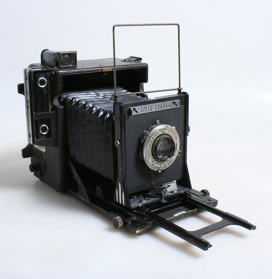 GRAFLEX SPEED GRAPHIC 4X5 CAMERA W/203MM F 7.7 KODAK EKTAR LENS