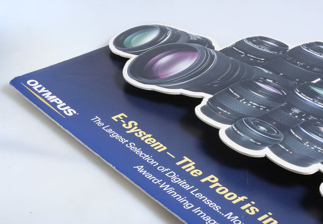 OLYMPUS E-SYSTEM LENS DISPLAY SIGN
