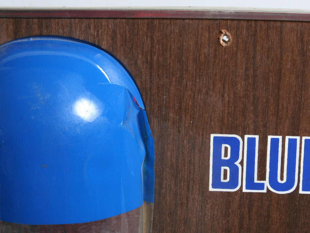 PHOTOGRAPHICA, SYLVANIA BLUE TOP PROJECTOR LAMP SIGN, VINTAGE ORIGINAL