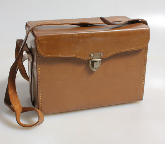 CASE FOR BOLEX PILLARD C-8 CINE CAMERA BROWN LEATHER W/STRAP