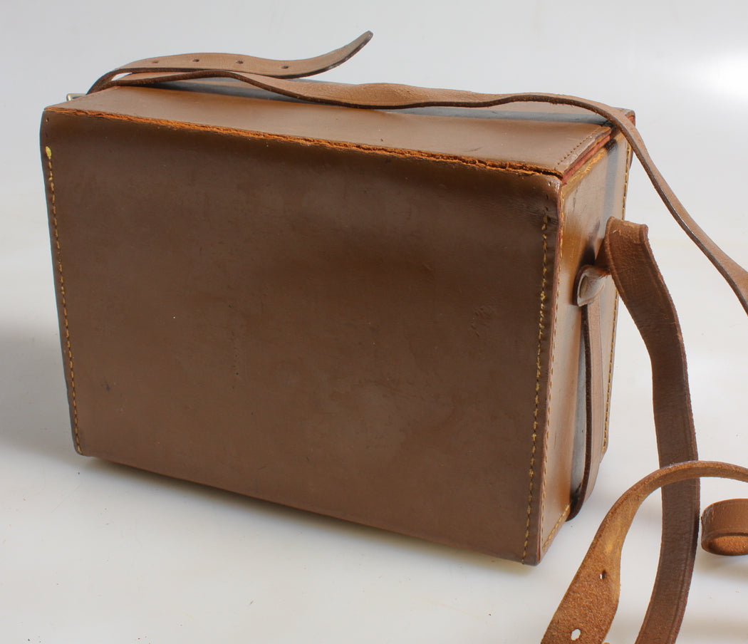 CASE FOR BOLEX PILLARD C-8 CINE CAMERA BROWN LEATHER W/STRAP