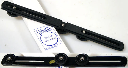 Vintage Dual-Camera Bracket Mount - Holds 2 Cameras at Once, 1/4-20 Tripod Threads, Solid Metal