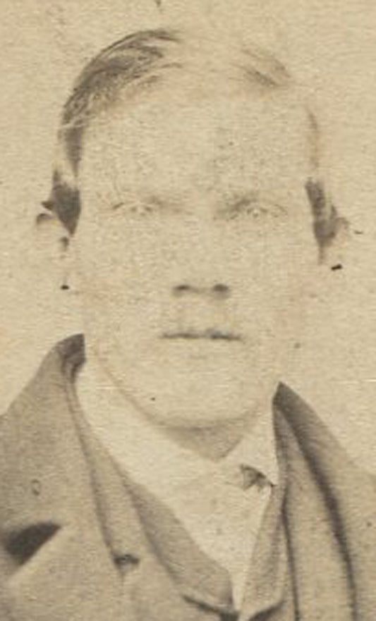 MAN, RELAXED POSE, LOOSE SUIT. CDV, PITTSBURGH, PA.