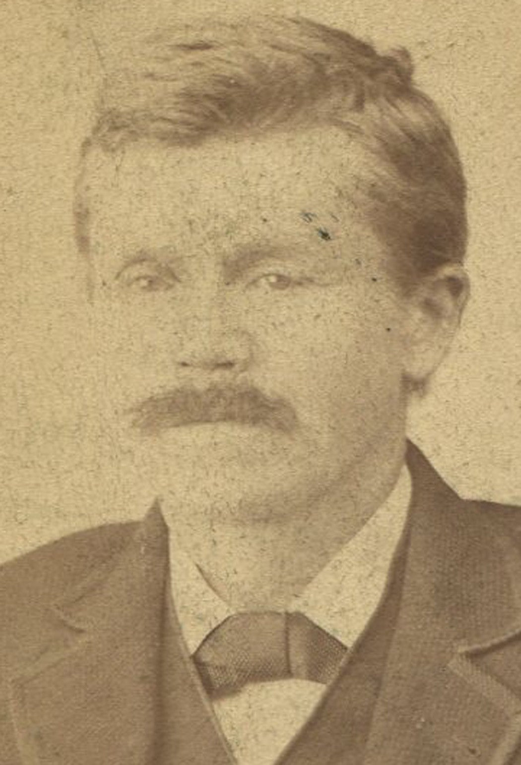 BANKER LOOKING MAN WITH MUSTACHE. CDV. WOODS RUN, WASHINGTON CO., PA.