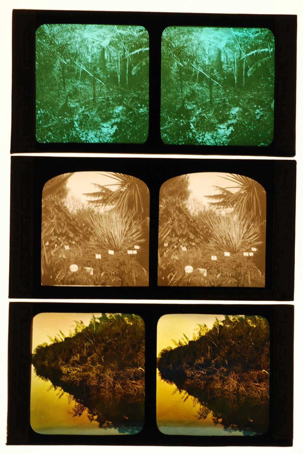 Vintage Color Stereo Lantern Slides – Argentine Views, 3-Set, 6.75x3.35 in,