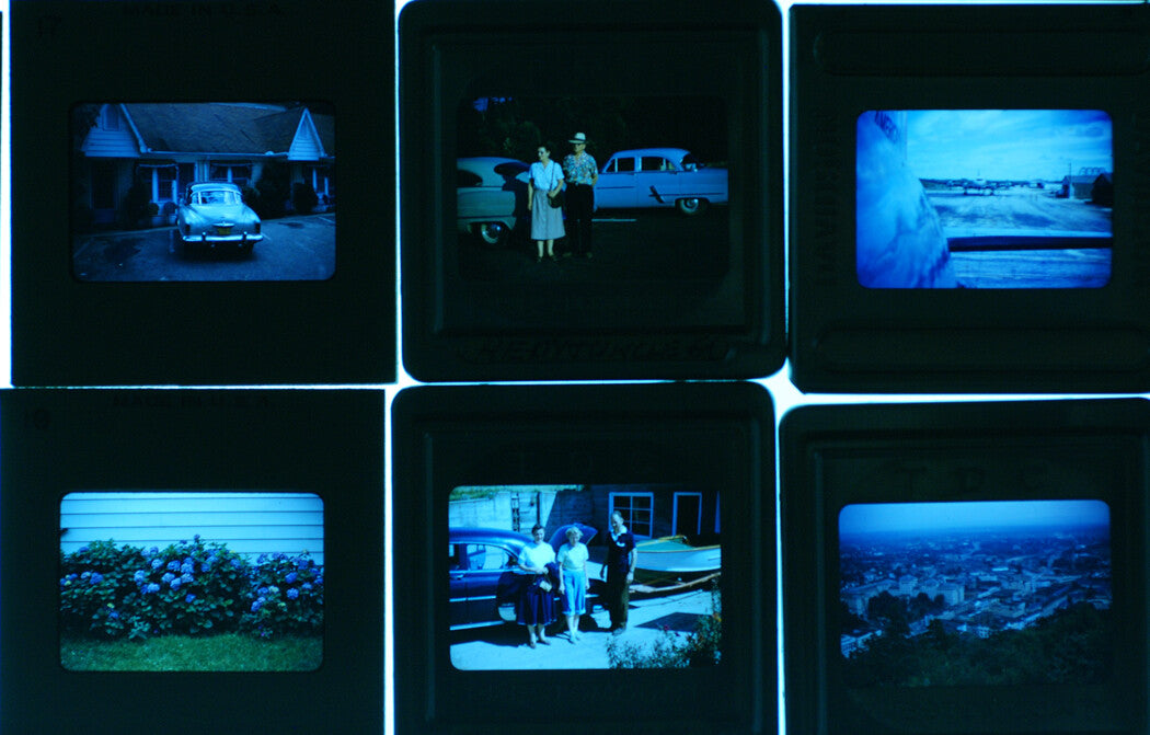 TROPICAL BEACH, VINTAGE CARS, ETC.  KODACHROME, OTHER TRANSPARENCY, SLIDES.
