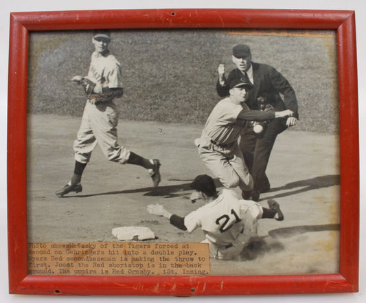 Vintage 1940 World Series Framed Photo: Detroit Tigers vs Cincinnati Reds,