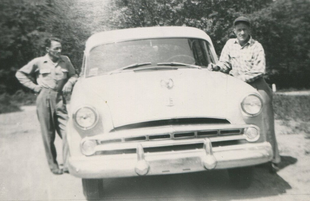 Vintage 1950s 7-Set Silver Gelatin Photos: People Posed with Classic Cars,