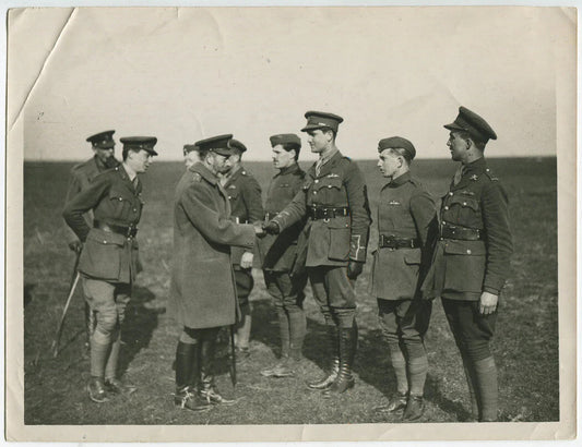 Vintage WWI Photo: British Troops in Dress Air Core Uniforms Reviewed by King