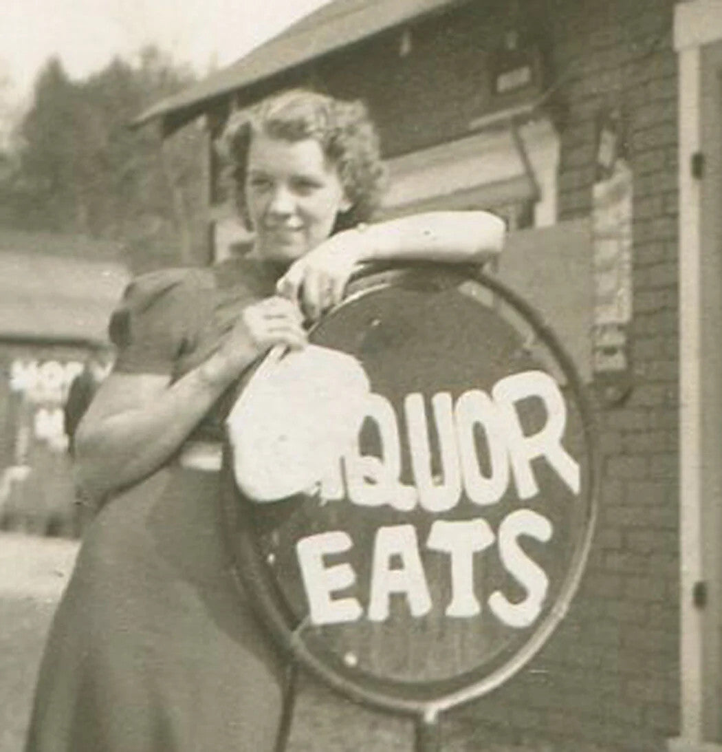 Vintage 1950 Small Town Life B&W Photo Prints - 2-Set, 2.25x3.5 in. Hoodlums