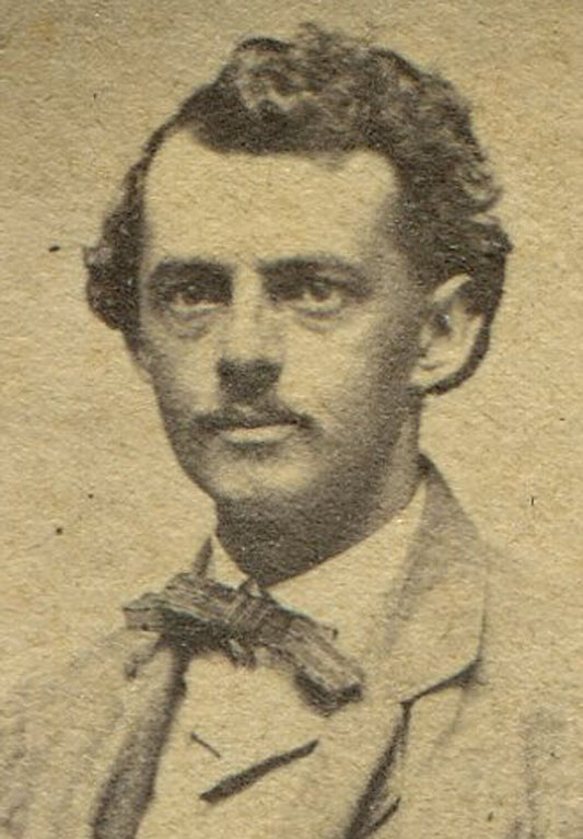 MAN, STANDING POSE, PAINTED BACKGROUND. CDV. BRIDGEPORT, CONN.