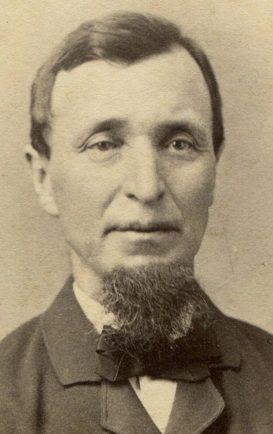 MAN WITH STRONG ROMAN NOSE, CHIN BEARD. CDV. TROY, N.Y.