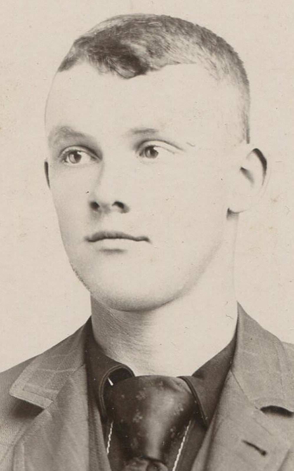 Vintage Cabinet Card Portrait: Handsome Young Man in Crisp Suit - Frame-Worthy