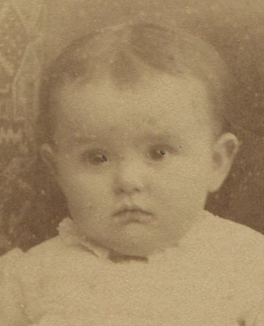 Vintage Baby Thinking About a Puppy Cabinet Card Falls of Schuylkill PA Original