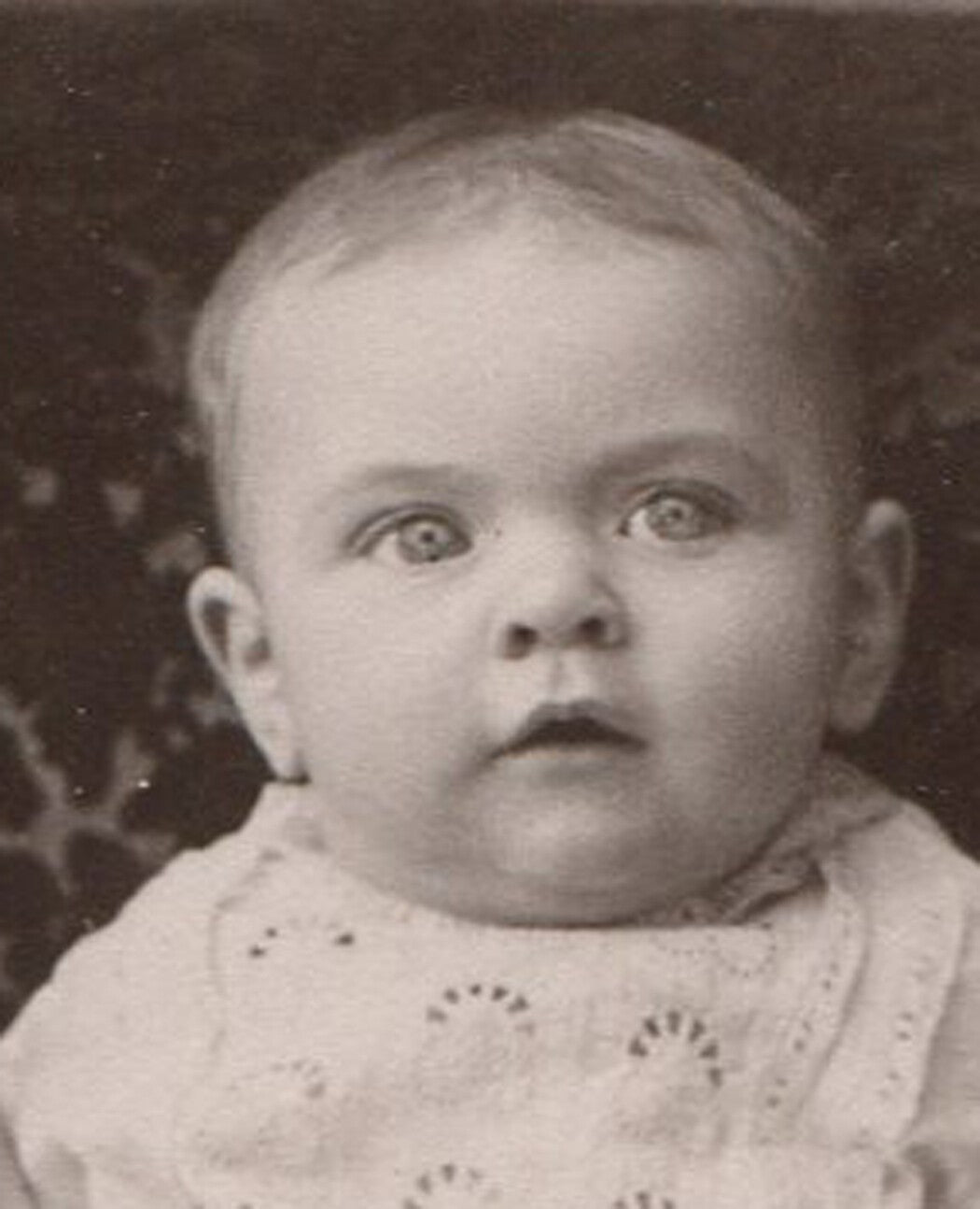 Vintage Baby Portrait on Ornate Chair Cabinet Card - Akron, Ohio | Early
