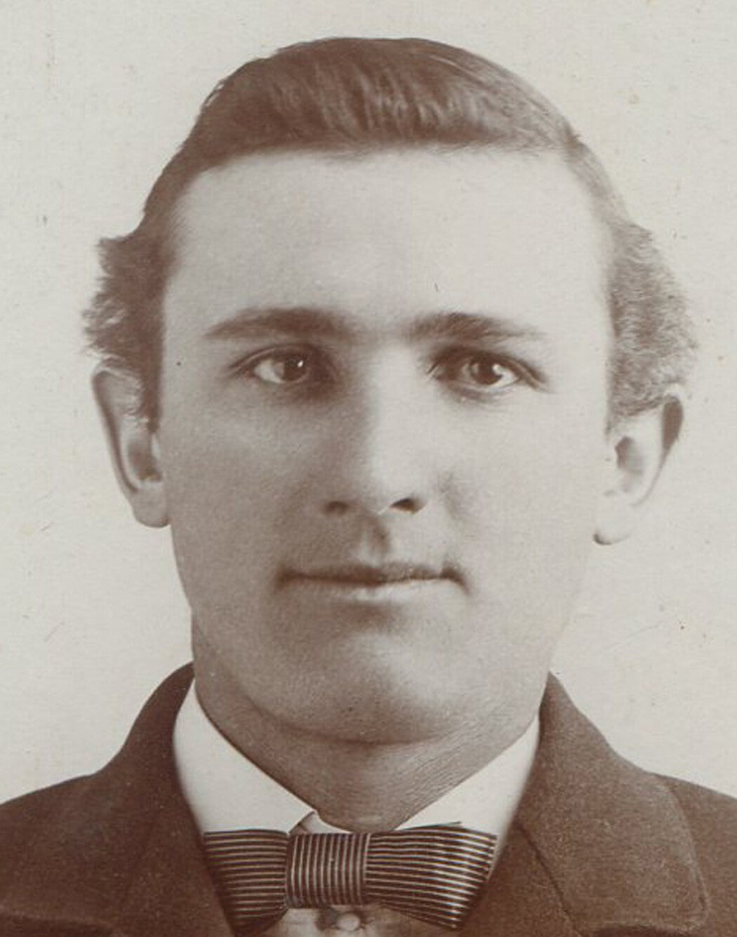 Vintage Cabinet Card Portrait - Sincere Young Man Ready to Embezzle Your