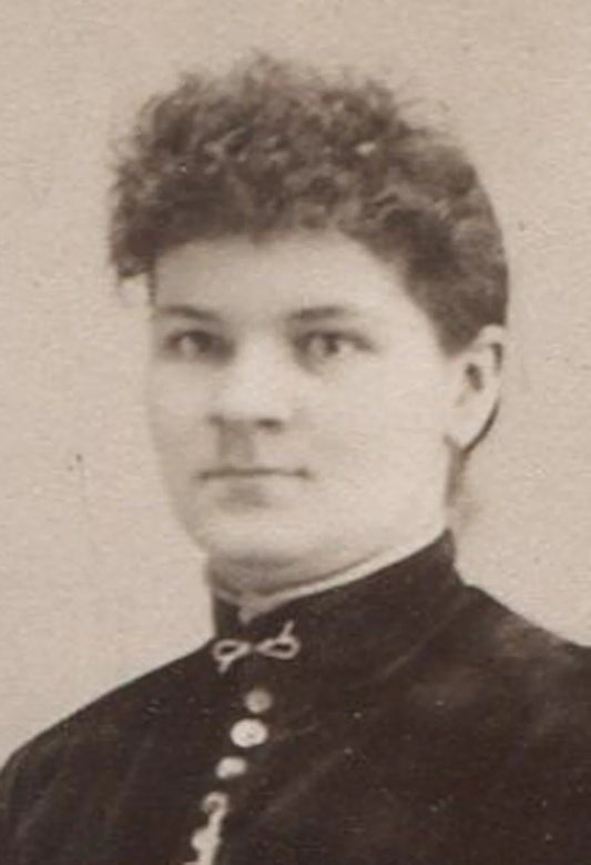Vintage Velvet Dress Portrait - Original Cabinet Card Photo of a Woman with
