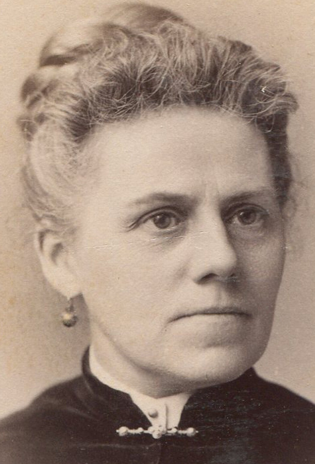 Vintage Cabinet Card Portrait: Woman Looking Like a Boss, Original Fredricks NY