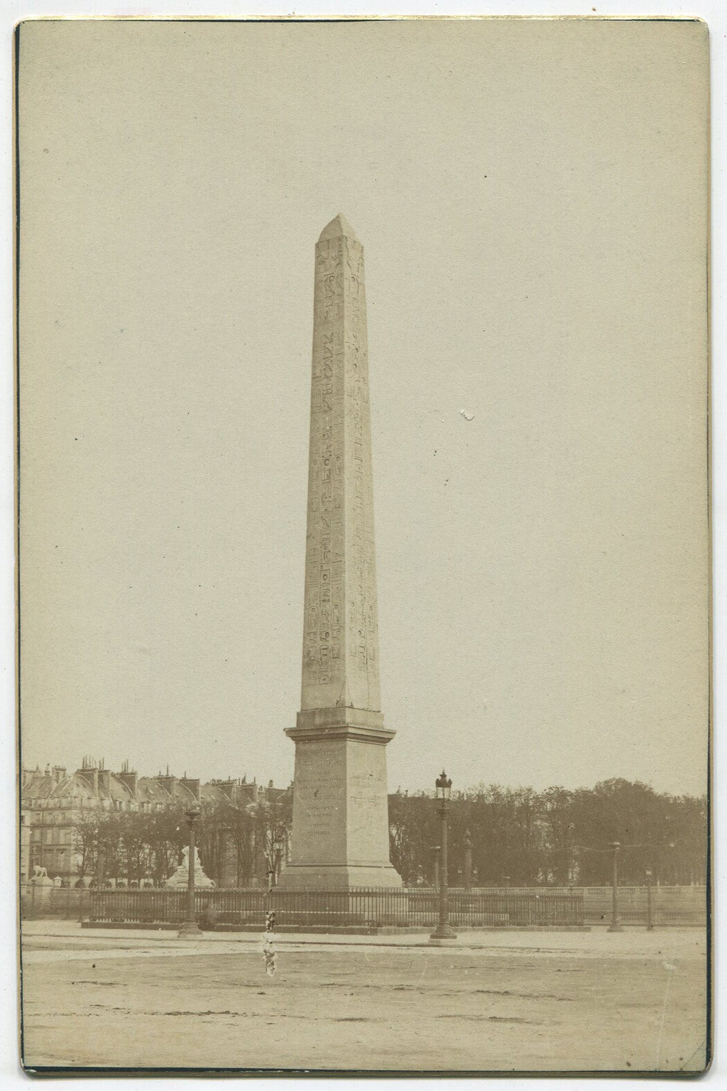 Vintage Luxor Obelisk Paris Cabinet Card - Two-Angle Photo, Place de la
