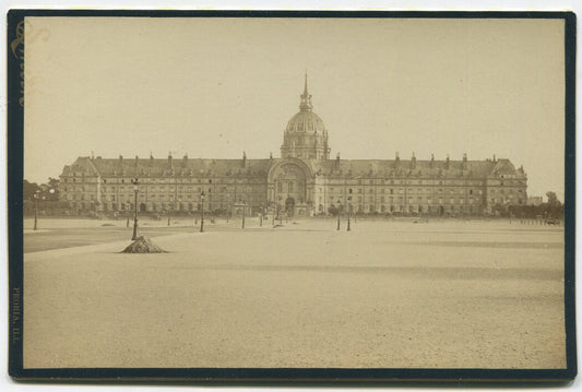 Vintage France Cabinet Card Photo – French Palace/Hotel, Travel Wall Art,