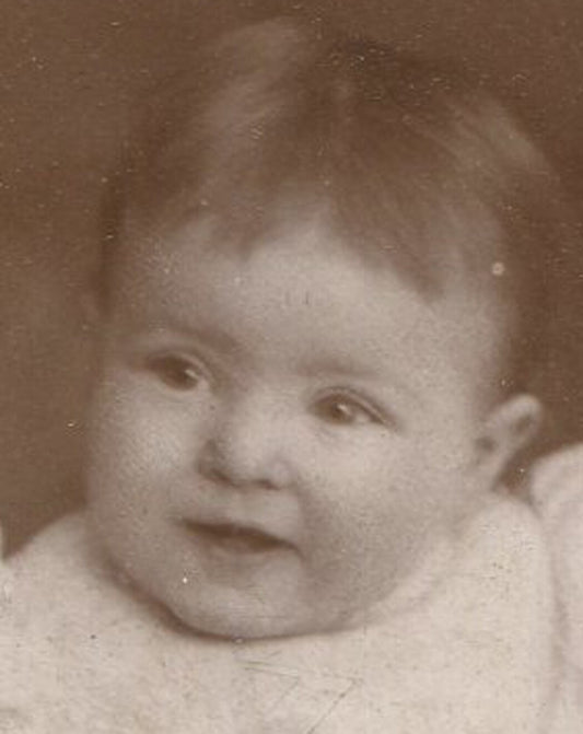Vintage Pittsburgh cabinet card photo: original, laughing, farting baby - quirky
