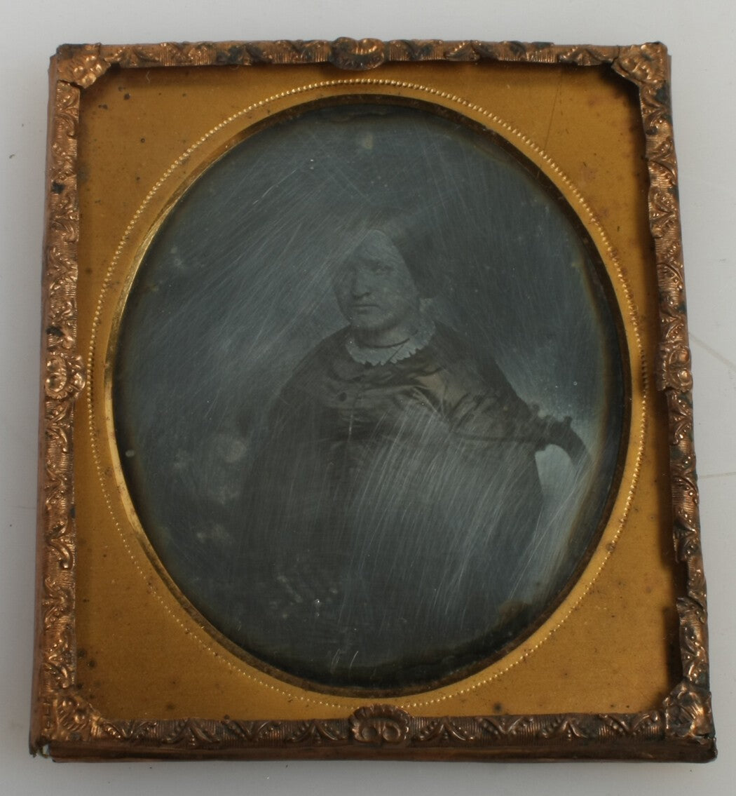 Daguerreotype Old Woman in Cape - 6th Plate 2.75 x 3.25 in Antique Photo