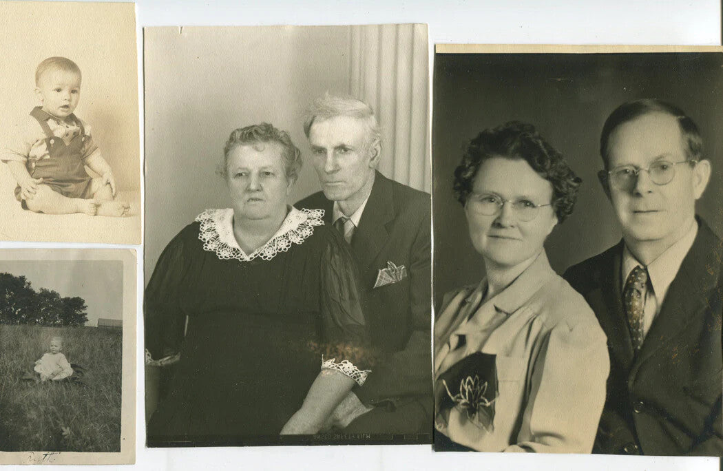 Vintage Family Photo Collection - 11 original photos, mixed sizes, authentic